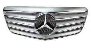 Решетка радиатора Sport Style Silver для Mercedes Benz W211 E Class W211 2007-2009